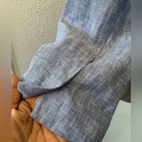 Joie Pernilla Linen Chambray Blazer One Button Jacket Size 10 - Picture 6 of 10